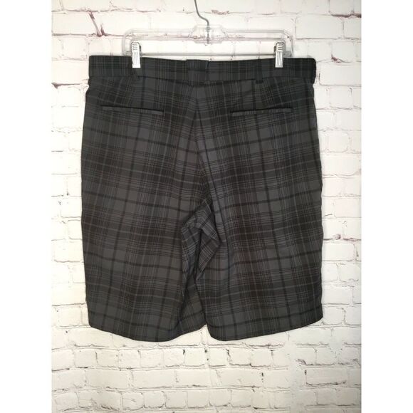 Nike Men’s size 36 Golf Shorts Dri Fit Tour Performance Flat Front Checked Plaid - Picture 3 of 6